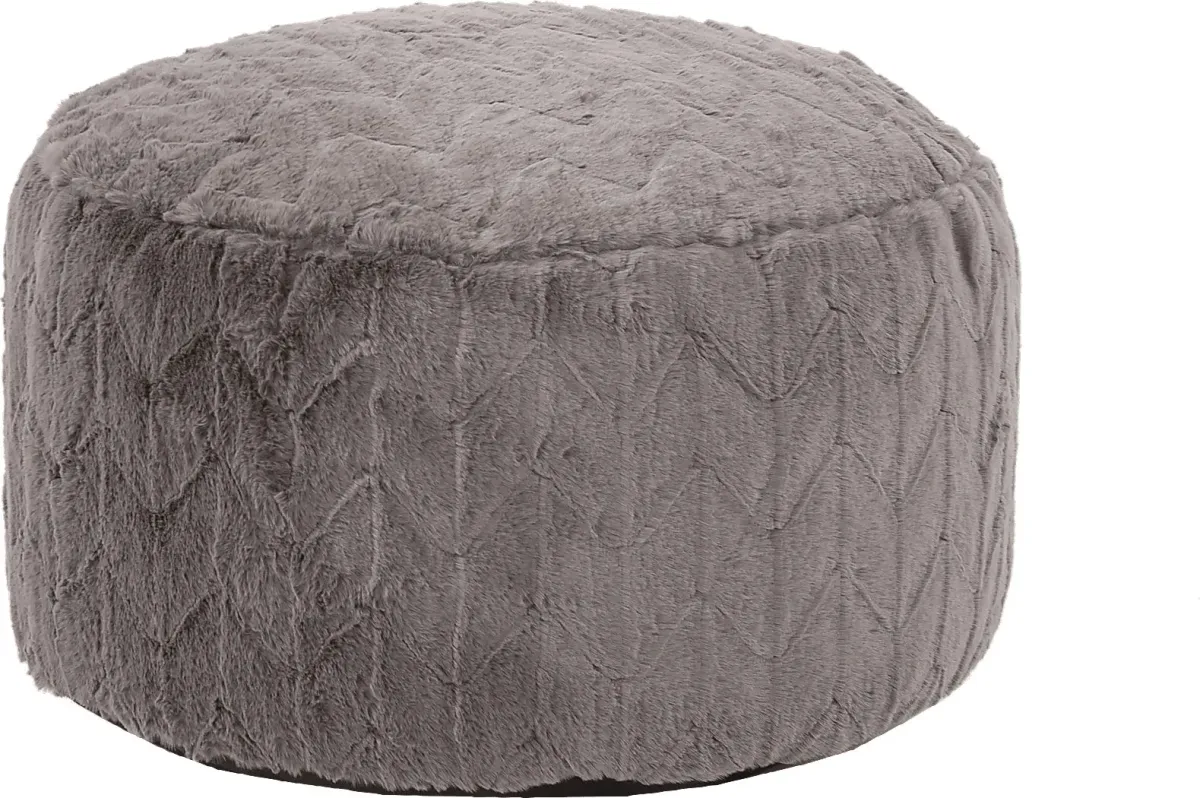 Sishane Gray Foot Pouf