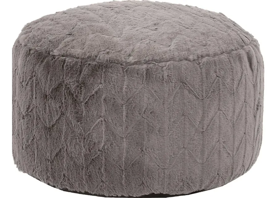 Sishane Gray Foot Pouf