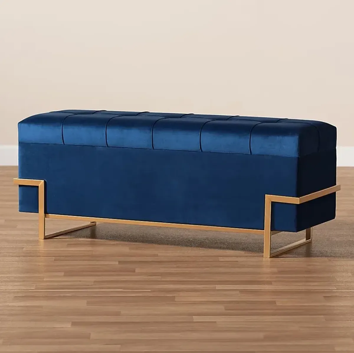 Amaral Blue Accent Ottoman