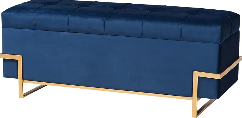 Amaral Blue Accent Ottoman