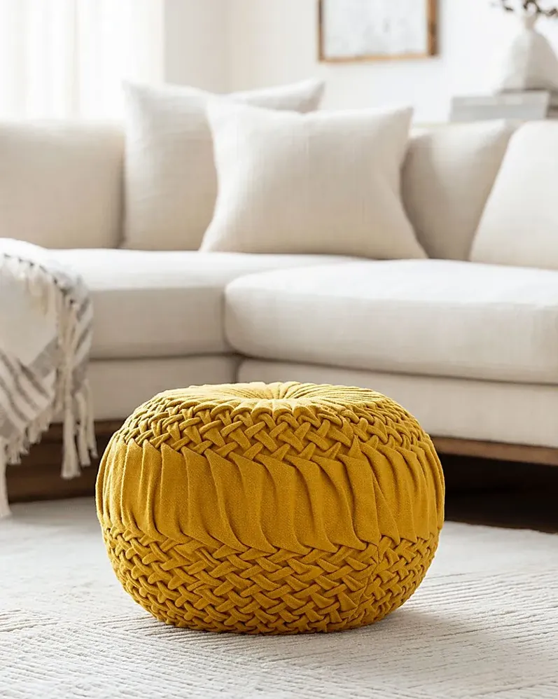 Guildwood Mustard Ottoman