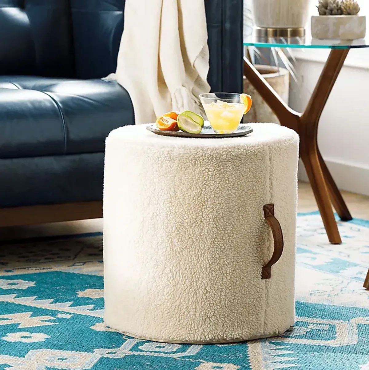 Adenmore Cream Ottoman