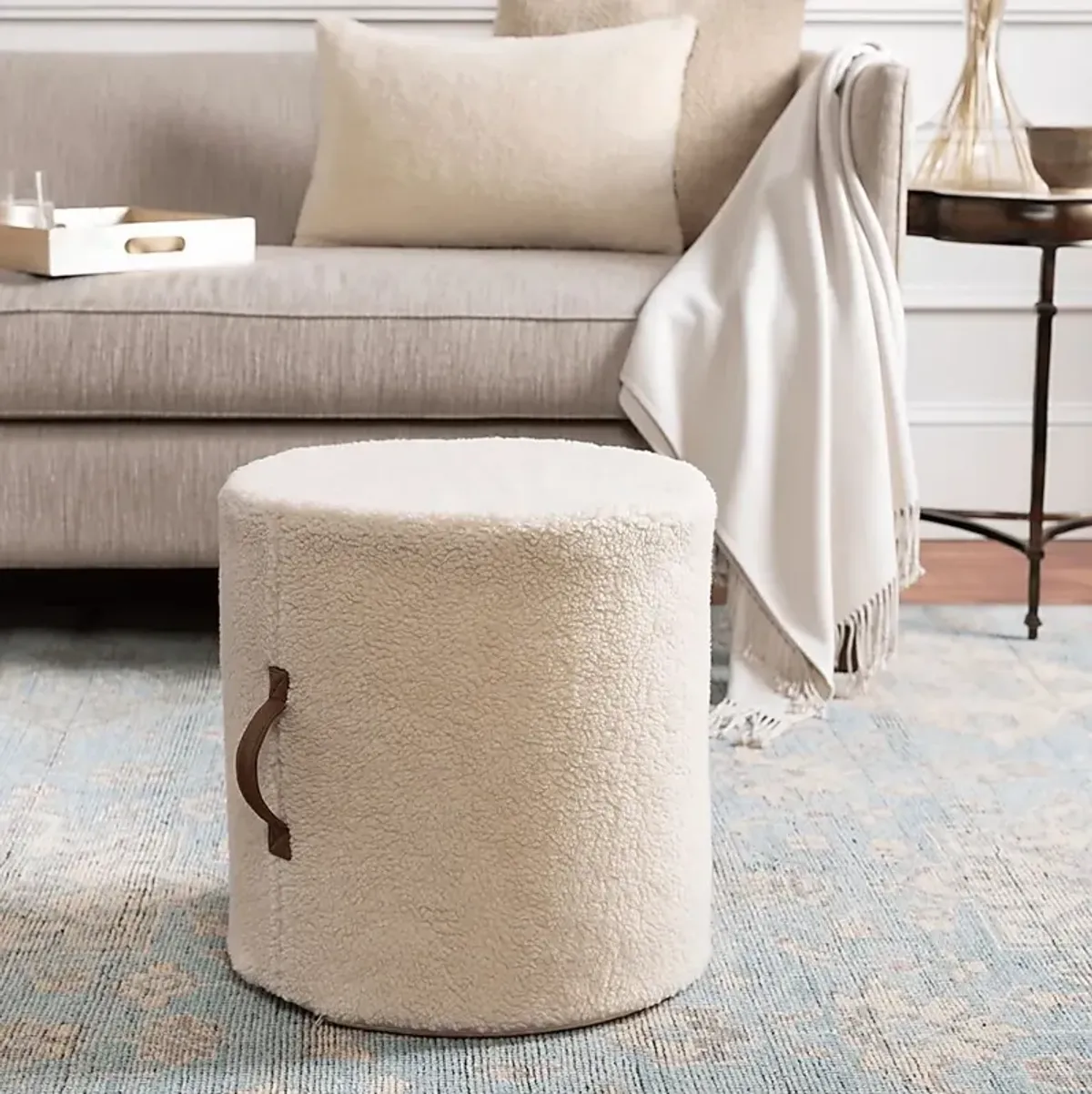 Adenmore Cream Ottoman