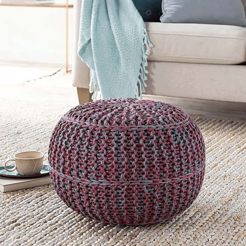 Airdrie Garnet Ottoman