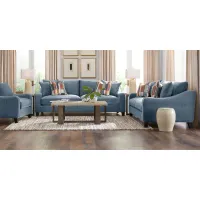Cambria Blue 10 Pc Living Room