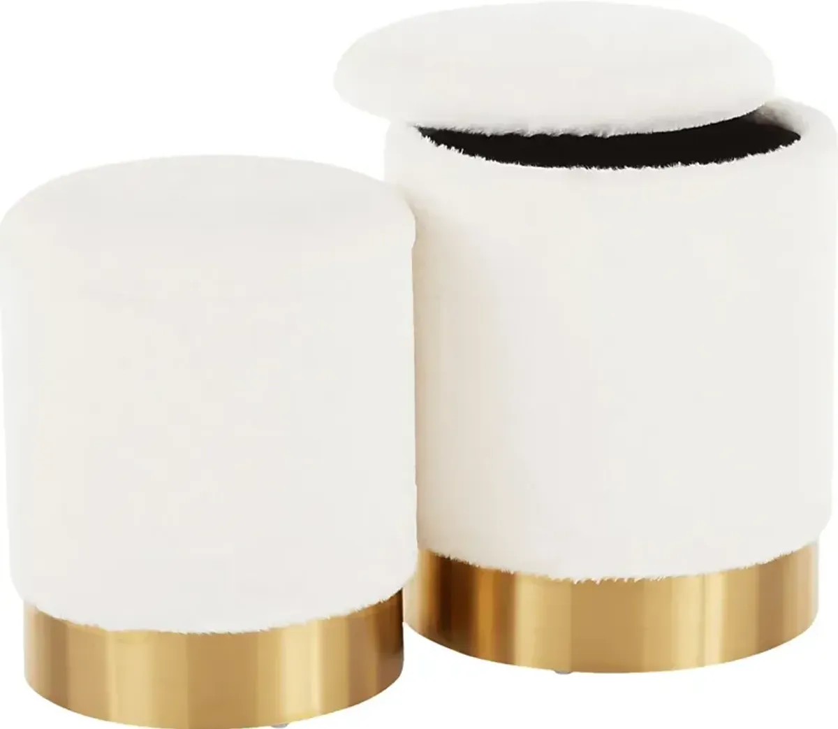 Lyerly Cream Ottoman, Set of 2