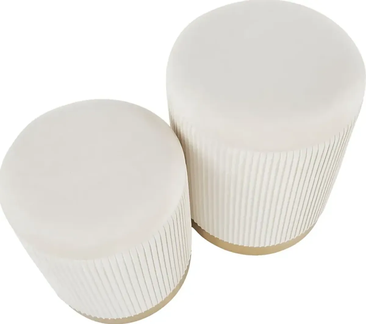 Lyerly White Ottoman, Set of 2