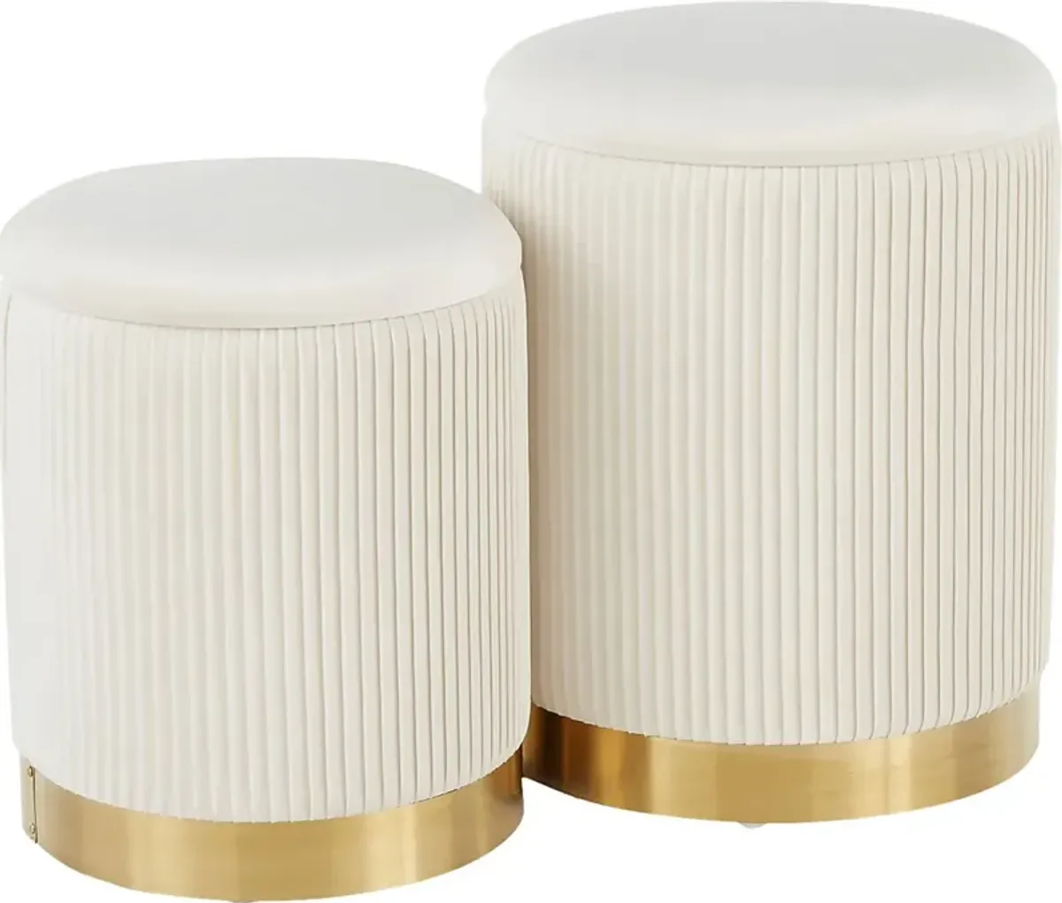 Lyerly White Ottoman, Set of 2