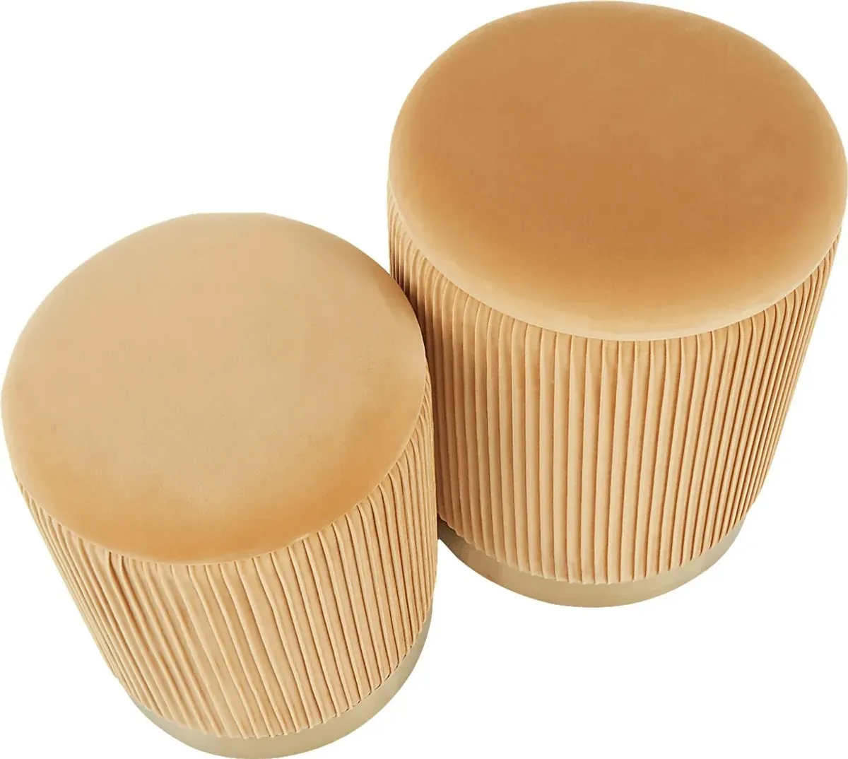 Lyerly Orange Ottoman, Set of 2