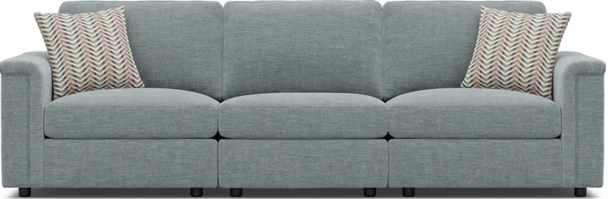 Tempo Modular Blue 3 Pc Sectional