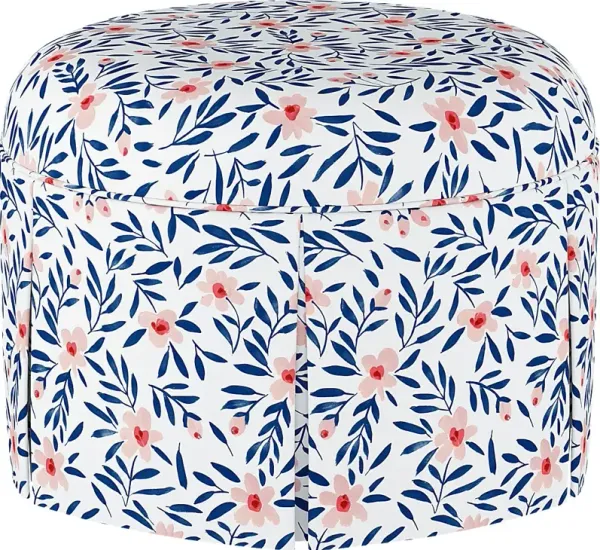 Clary Blue Ottoman