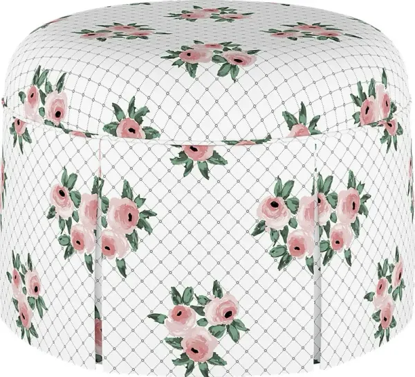 Rosel White Ottoman