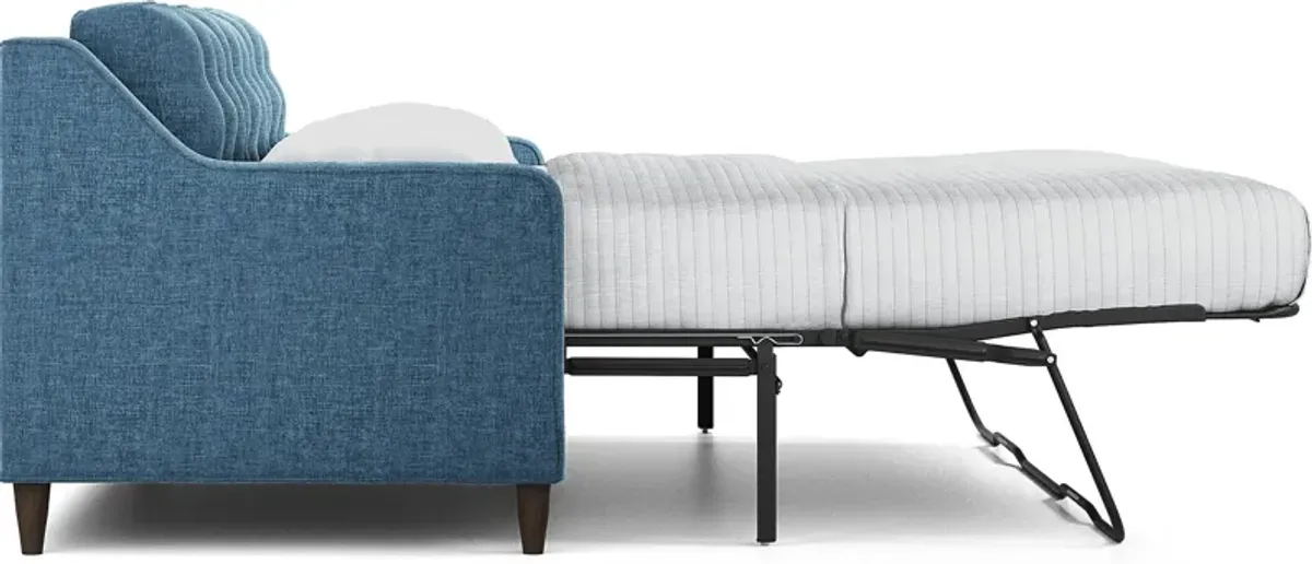 Hanover Ocean Chenille Gel Foam Sleeper Chaise Sofa