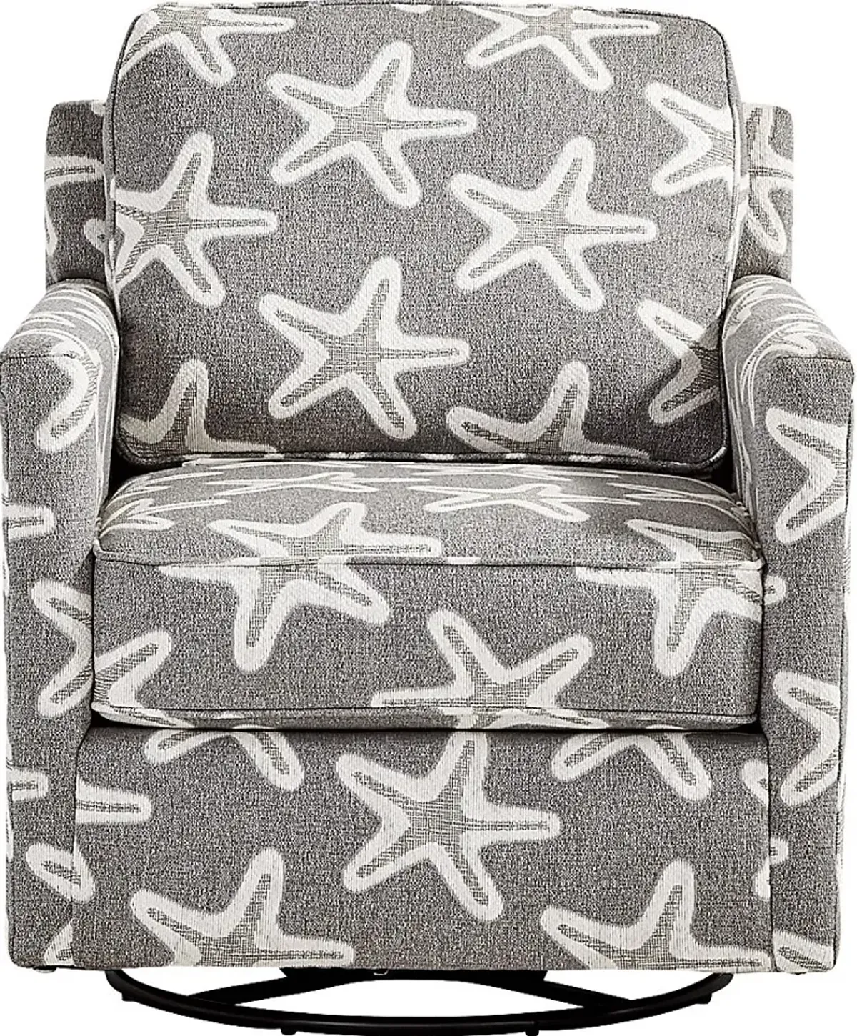 Brightwater Gray Starfish Swivel Rocker Chair