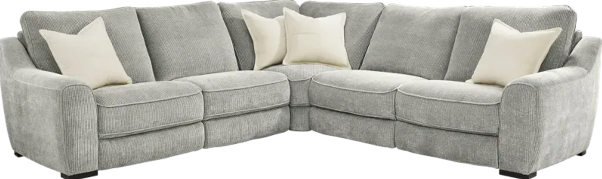 Somerset Gray 5 Pc Dual Power Reclining Sectional