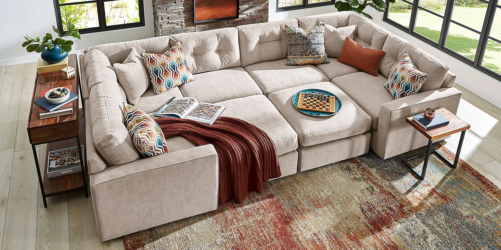 ModularOne Beige 8 Pc Sectional