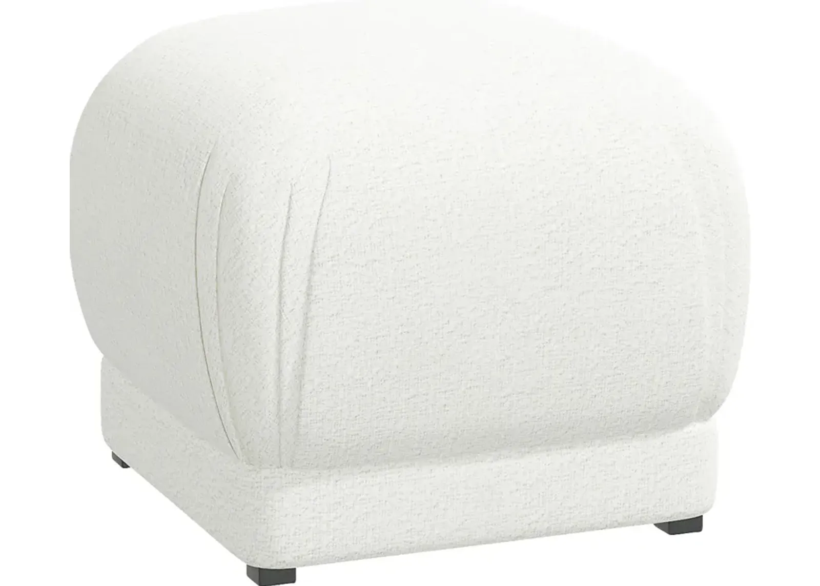 Barn Chic White Ottoman