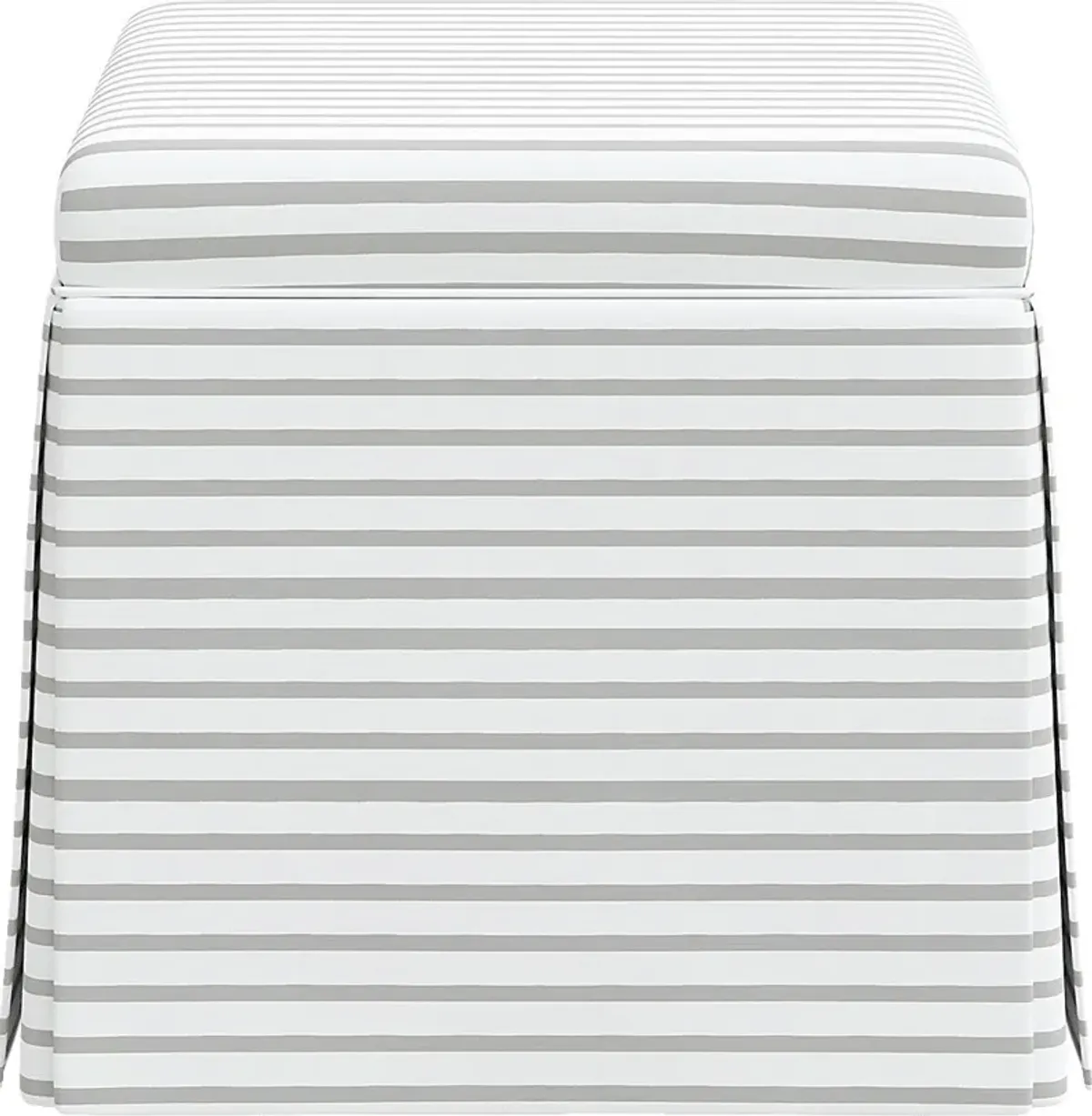 Nautical Blues Gray Storage Ottoman