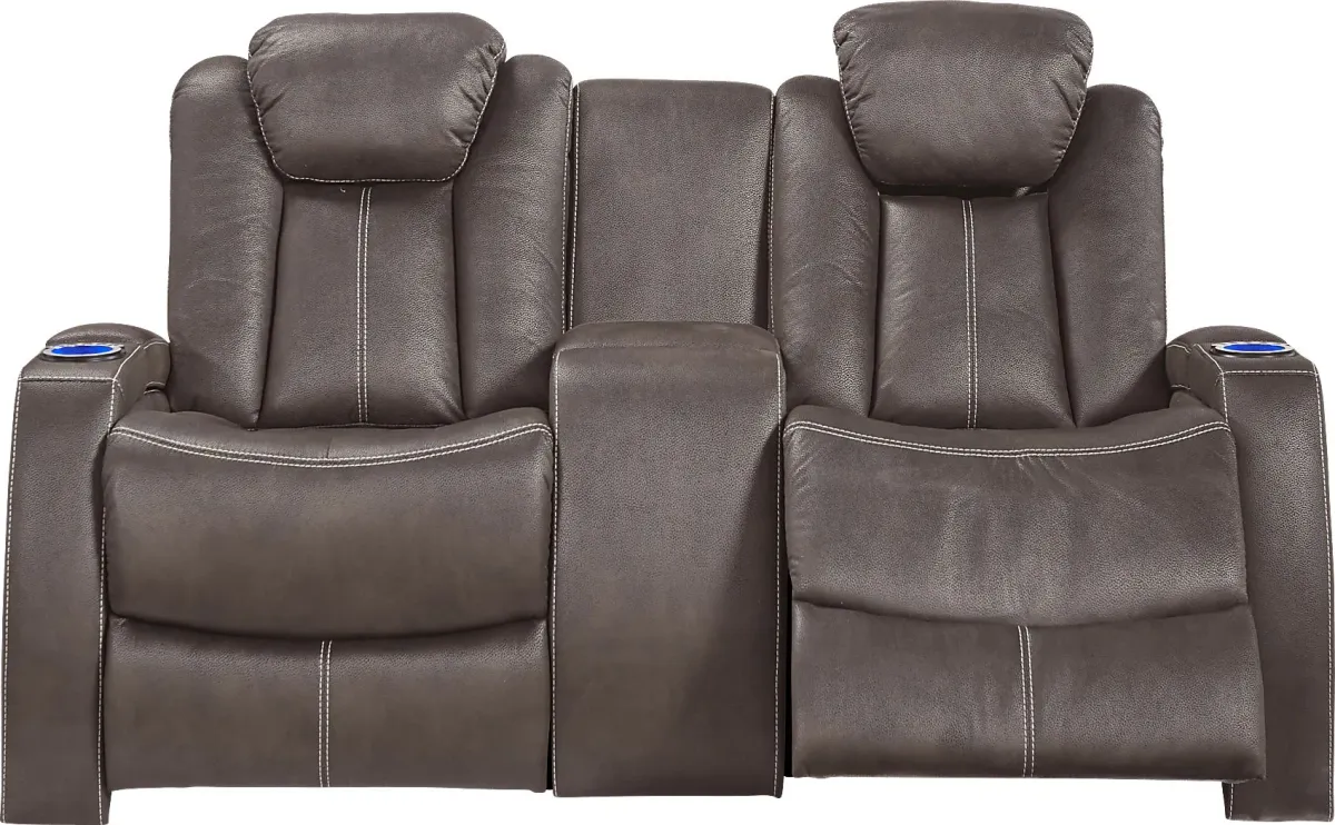 Crestline Brown 2 Pc Dual Power Reclining Living Room