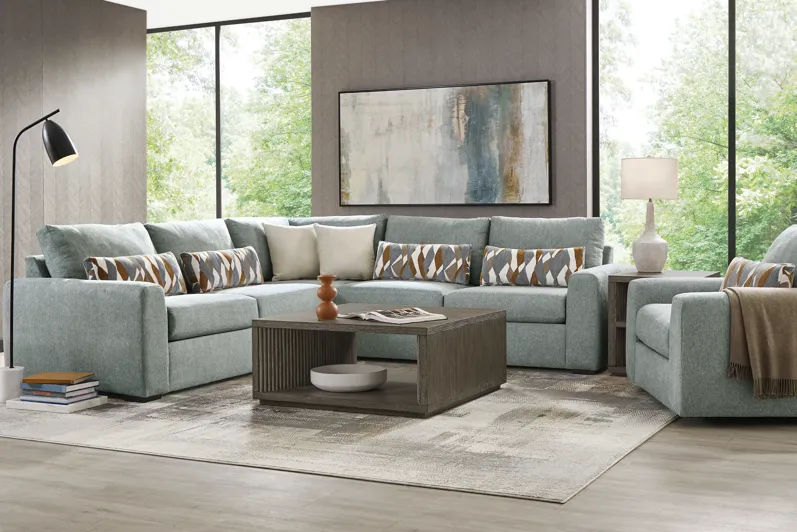 Alexander Blue 6 Pc Sectional Living Room