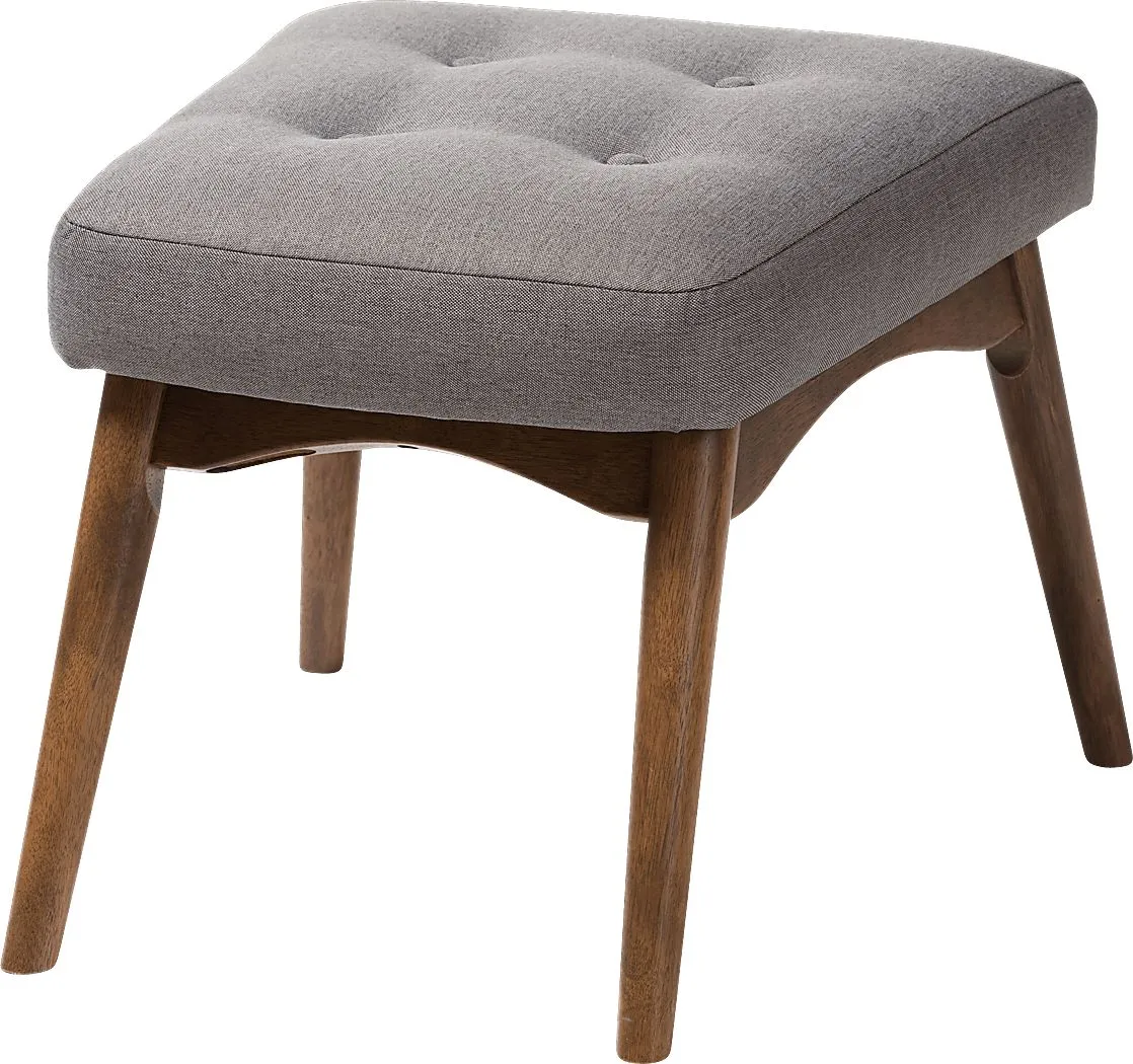 Wildernest Gray Ottoman