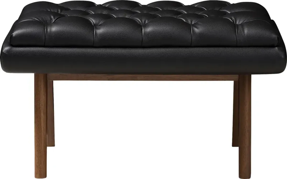 Minneha Black Ottoman