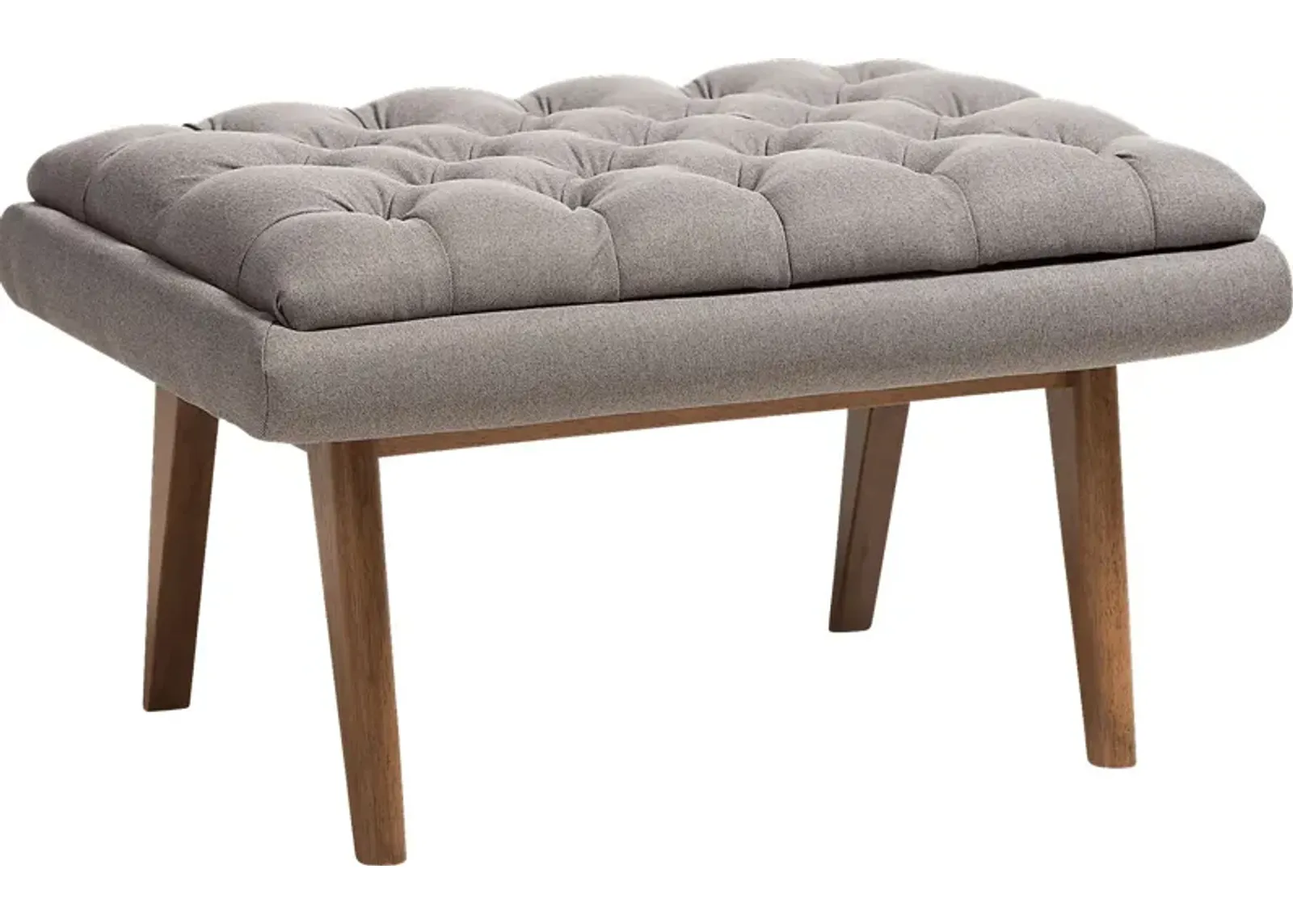 Minneha Gray Ottoman