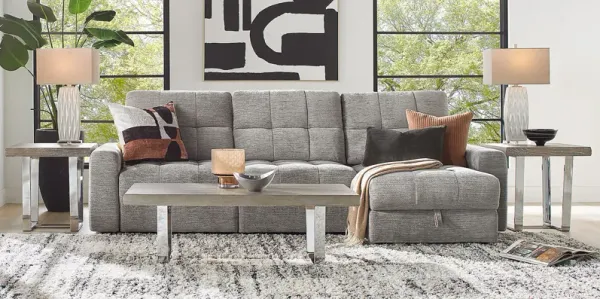 Meriwether Gray 3 Pc Power Slider Sectional