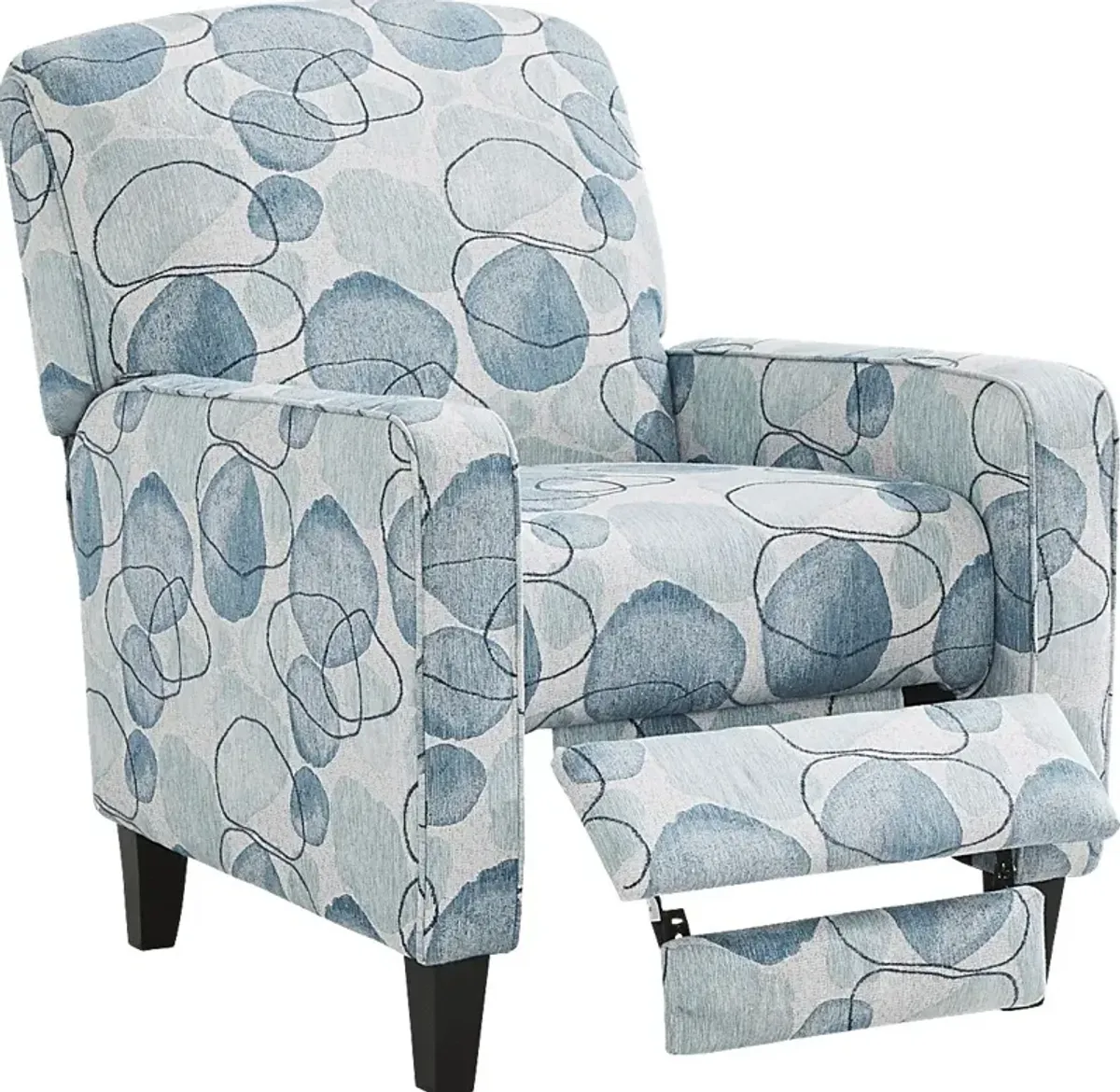 Alanis Bay Blue Push Back Recliner