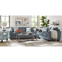 Alanis Bay Blue 5 Pc Living Room