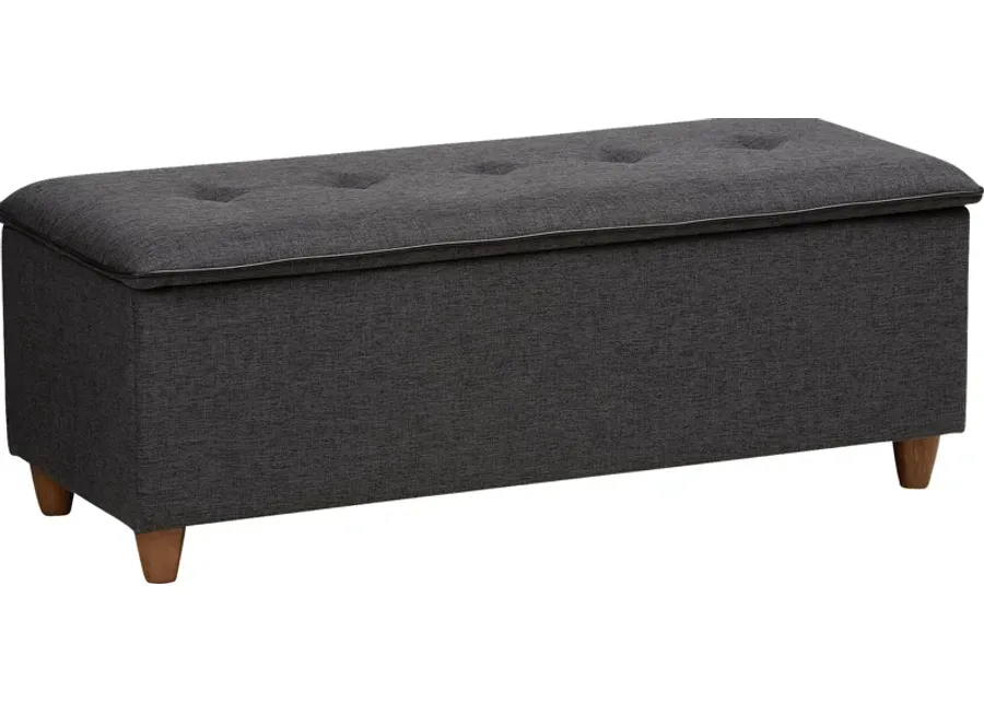 Gioni Dark Gray Storage Ottoman