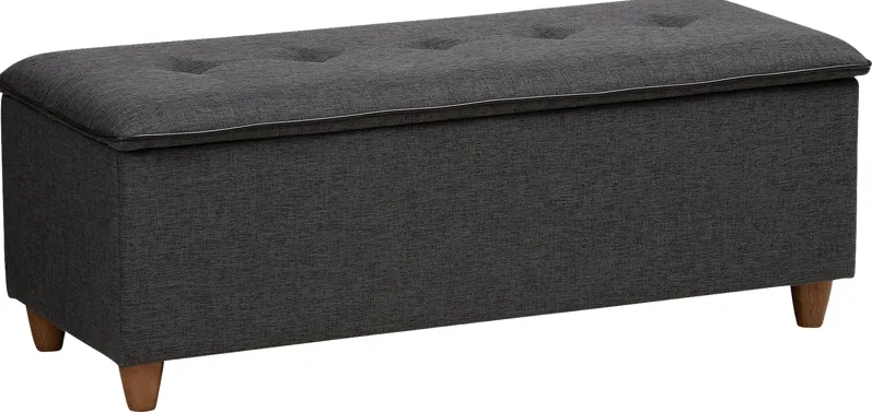 Gioni Dark Gray Storage Ottoman