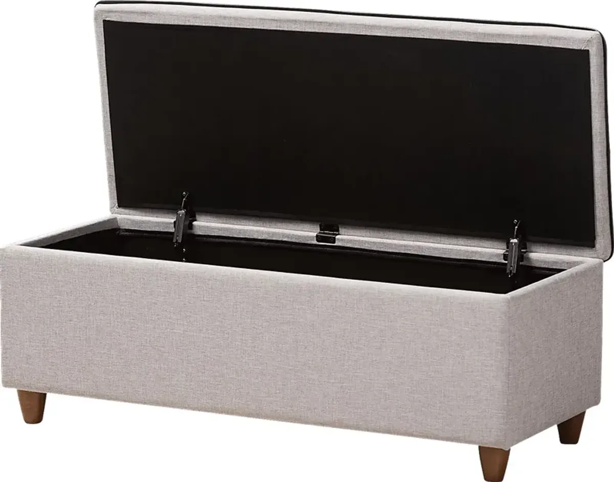 Gioni Gray Storage Ottoman