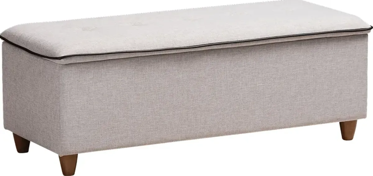 Gioni Gray Storage Ottoman