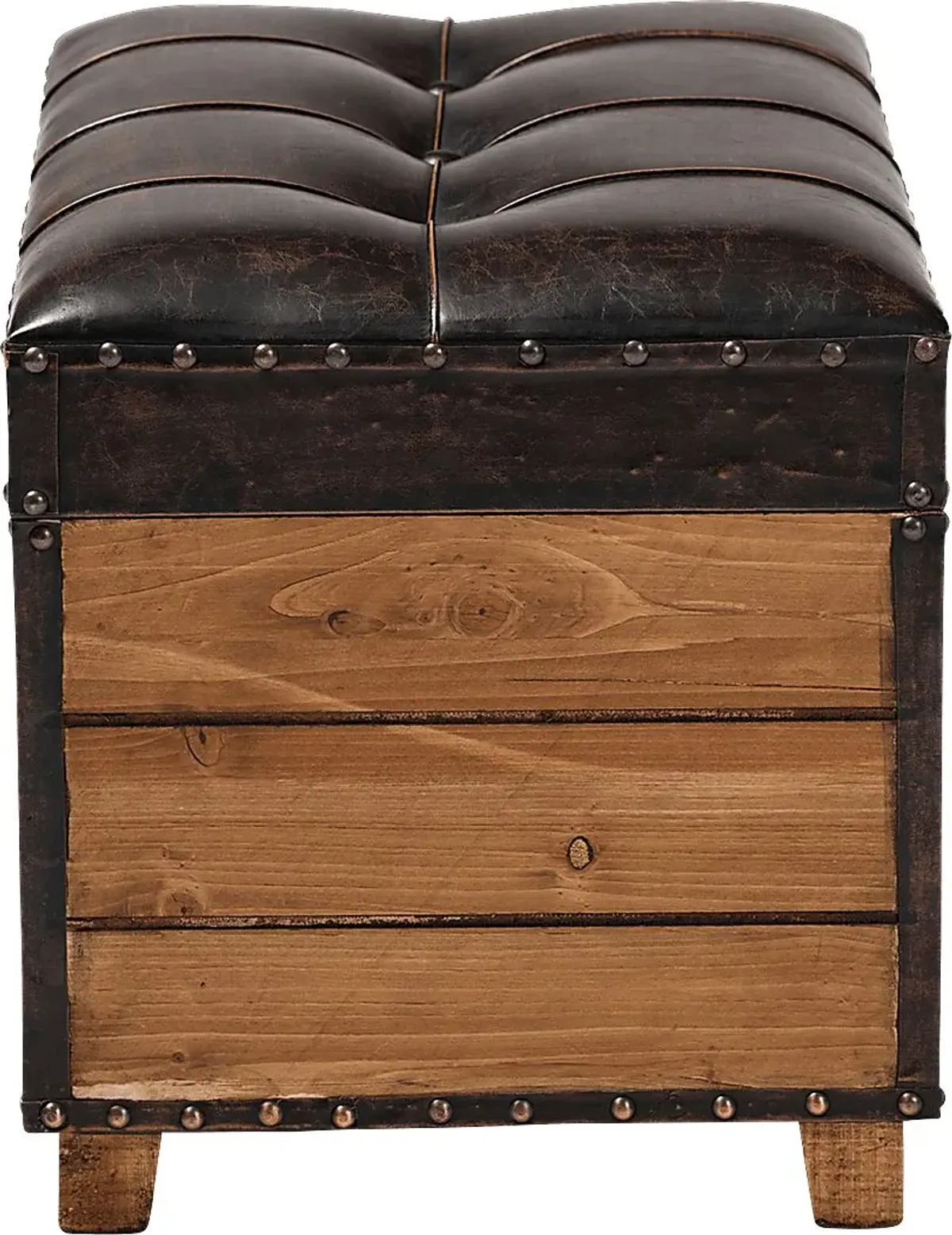 Madewood Brown Ottoman, Set of 2