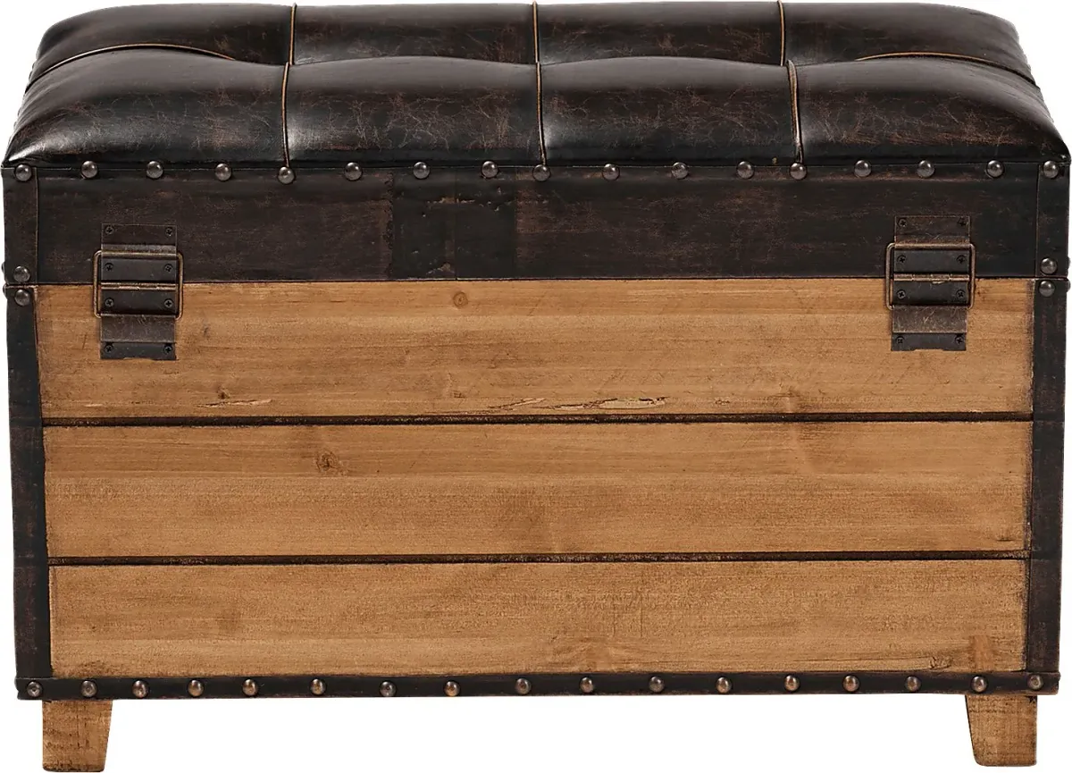 Madewood Brown Ottoman, Set of 2