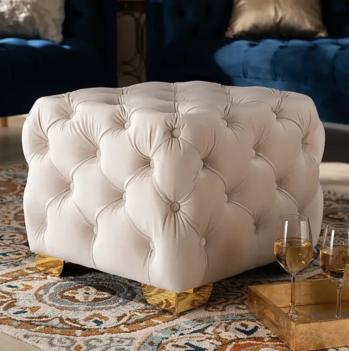 Avocet Beige Ottoman