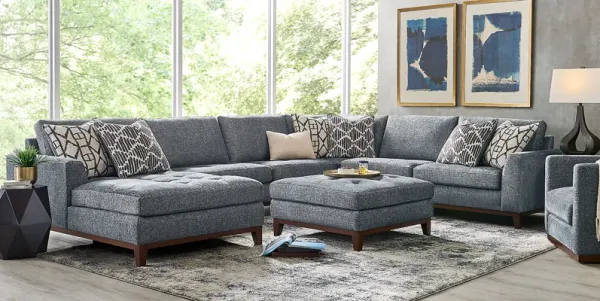 Harmon Indigo 3 Pc Sectional