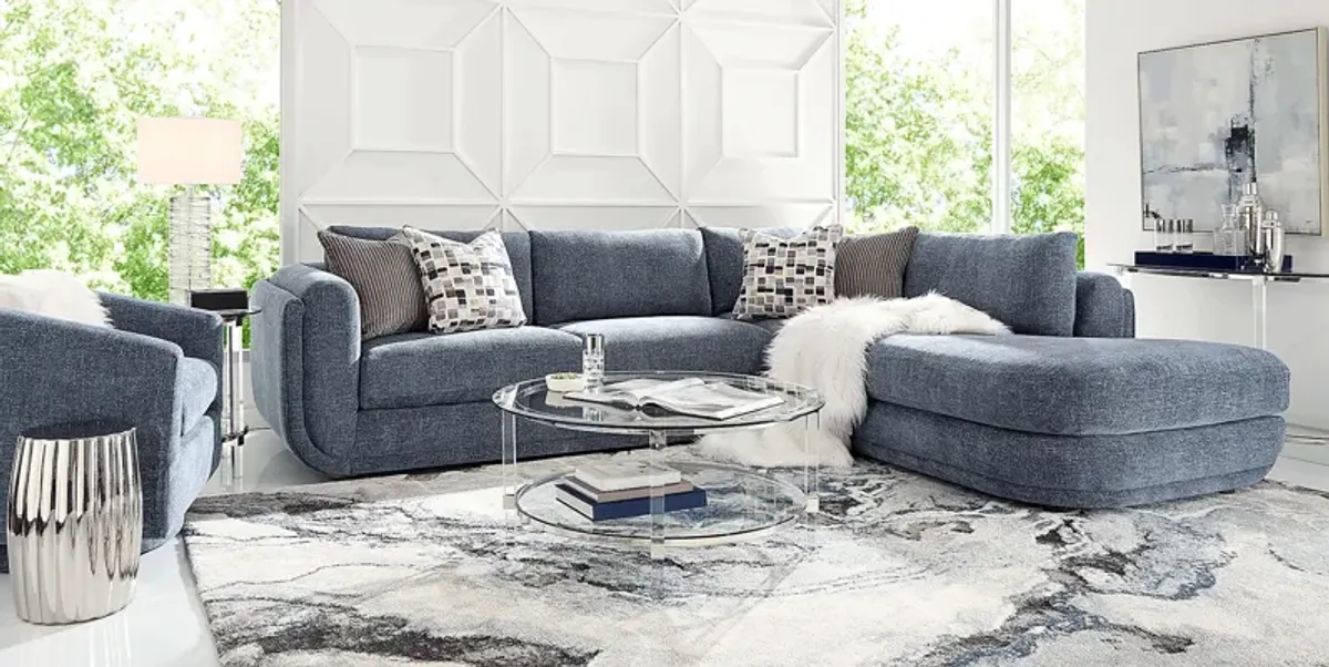 Laguna Hills Indigo 5 Pc Sectional Living Room