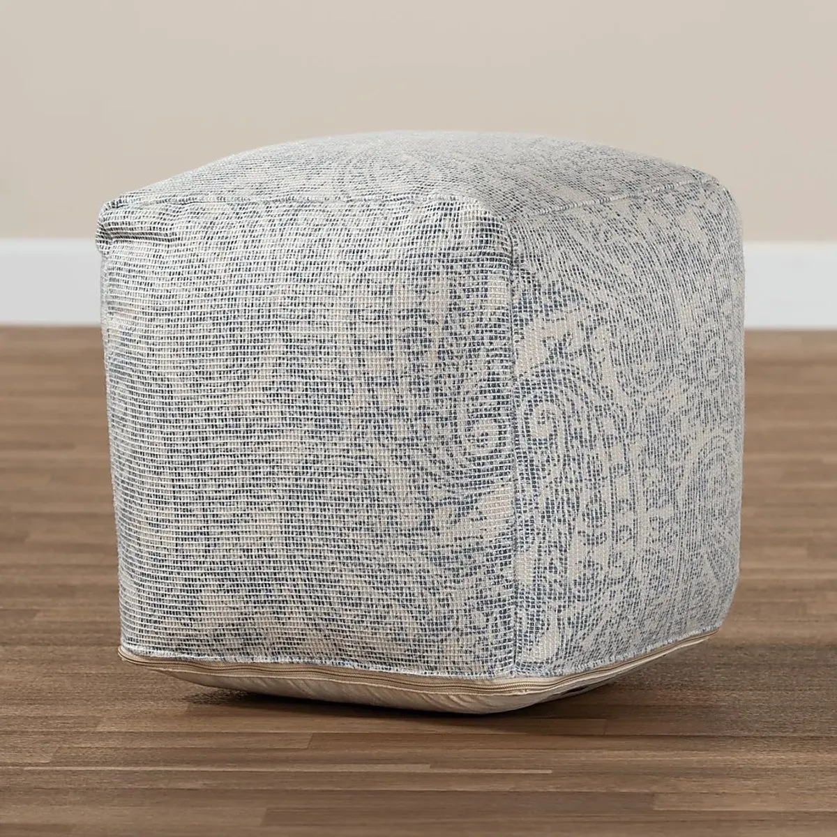 Earliegh Ivory Pouf