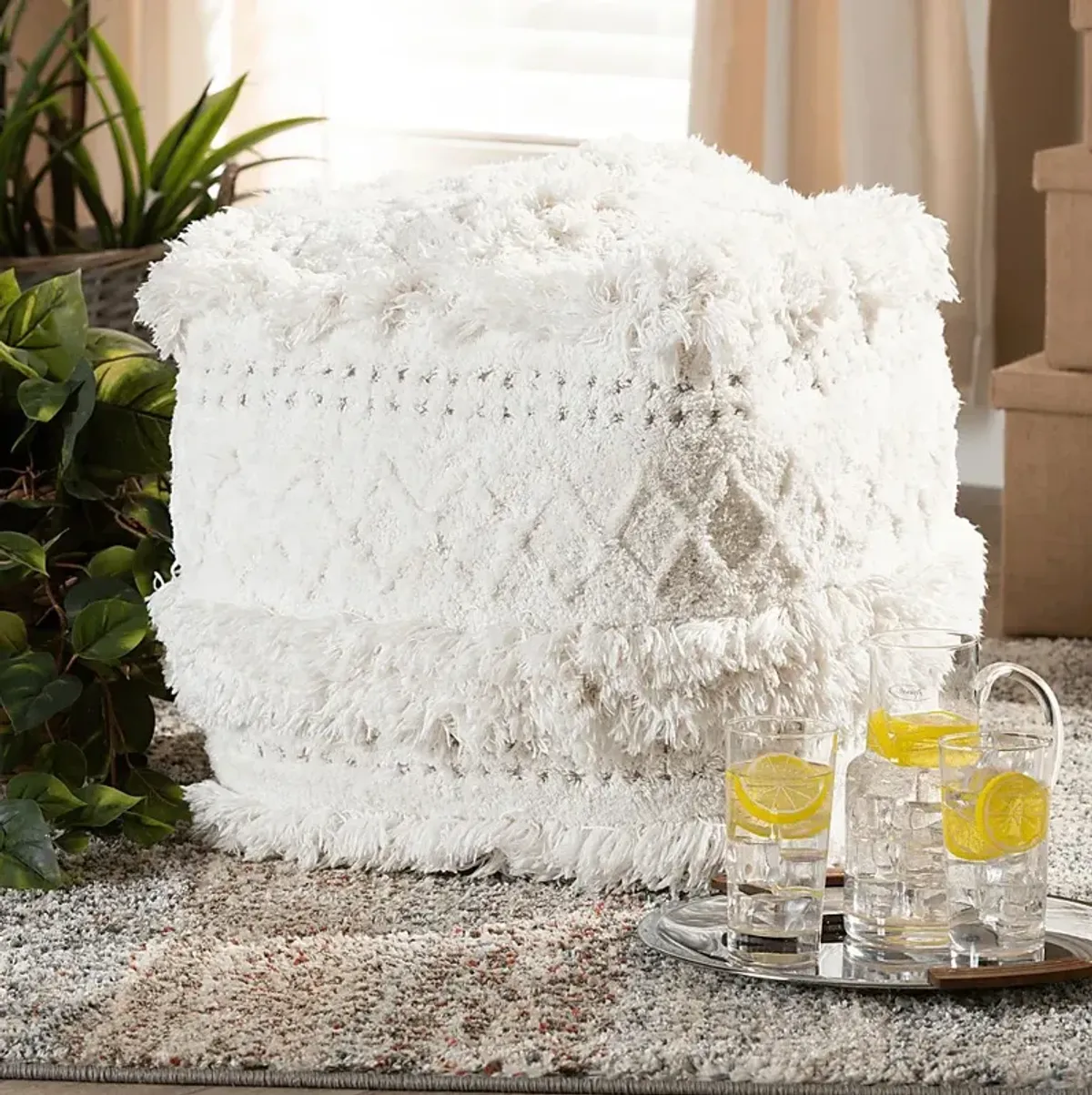 Bellerive Ivory Pouf