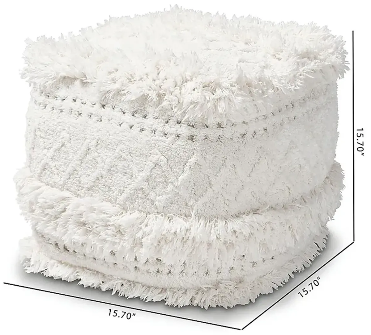 Bellerive Ivory Pouf