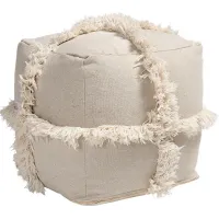 Pineview Court Beige Pouf