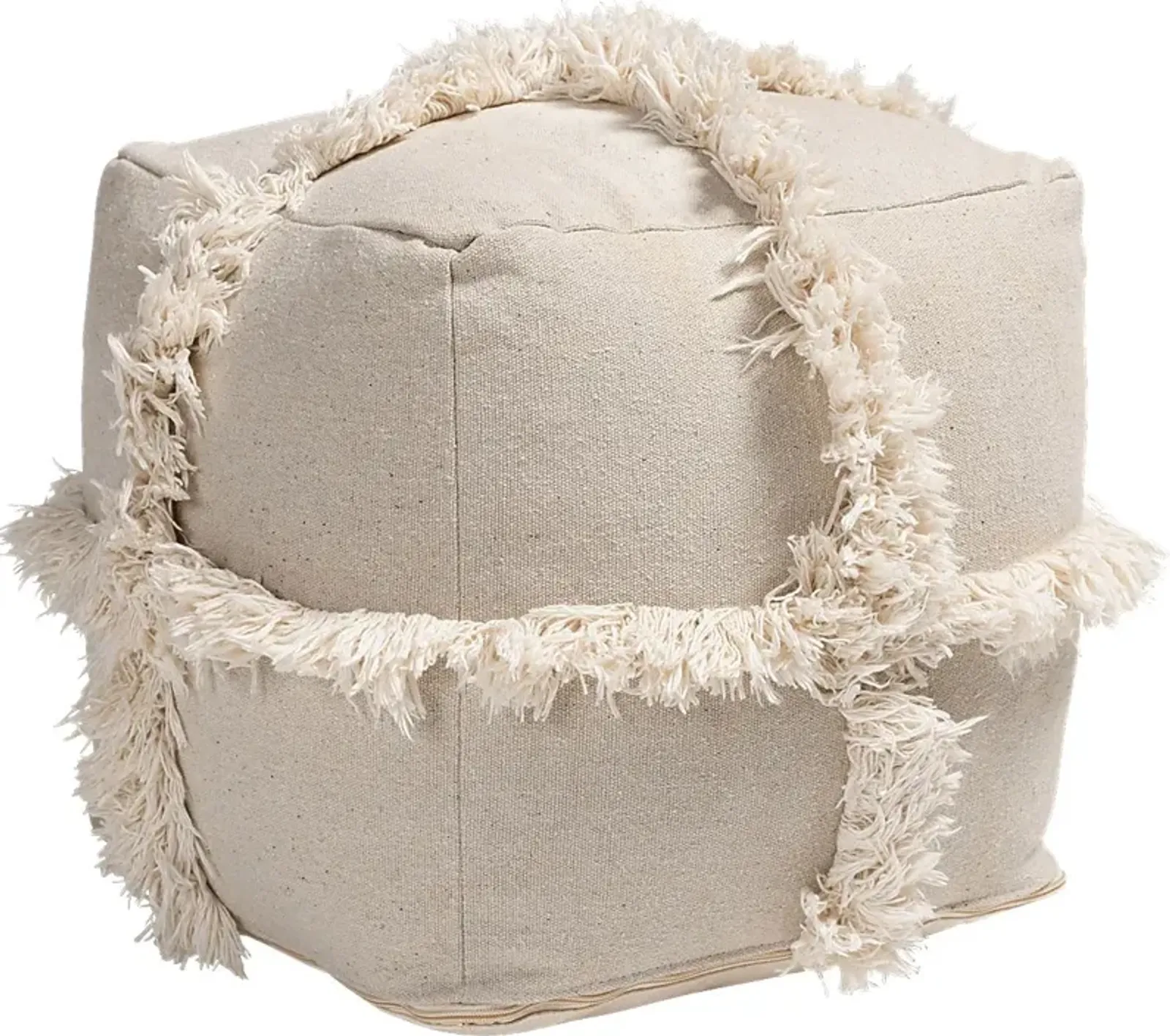 Pineview Court Beige Pouf