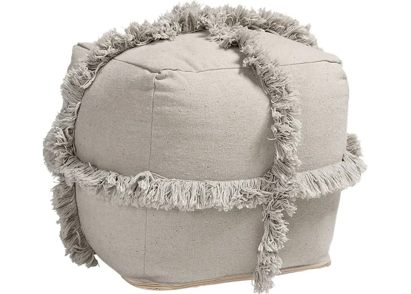 Pineview Court Gray Pouf