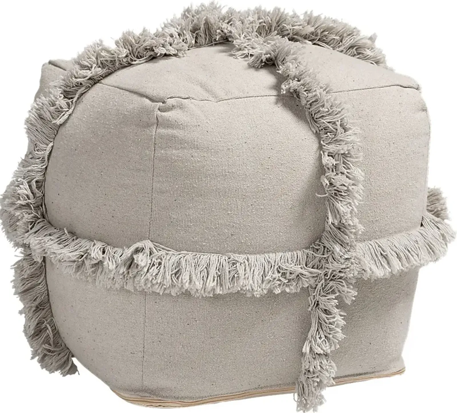 Pineview Court Gray Pouf