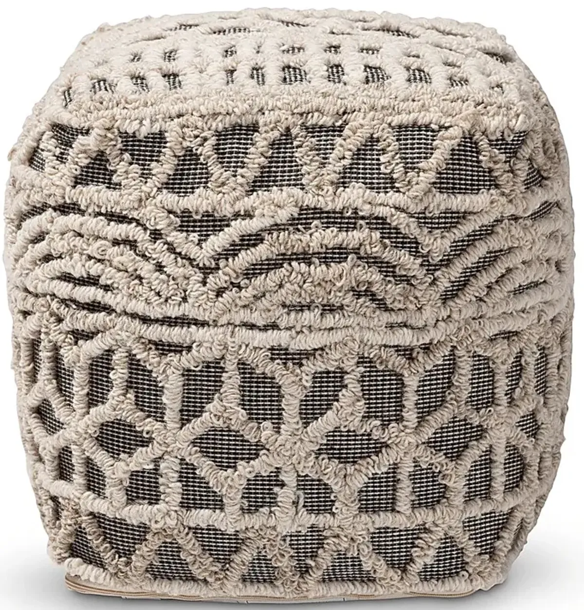 Artesian Court Beige Pouf