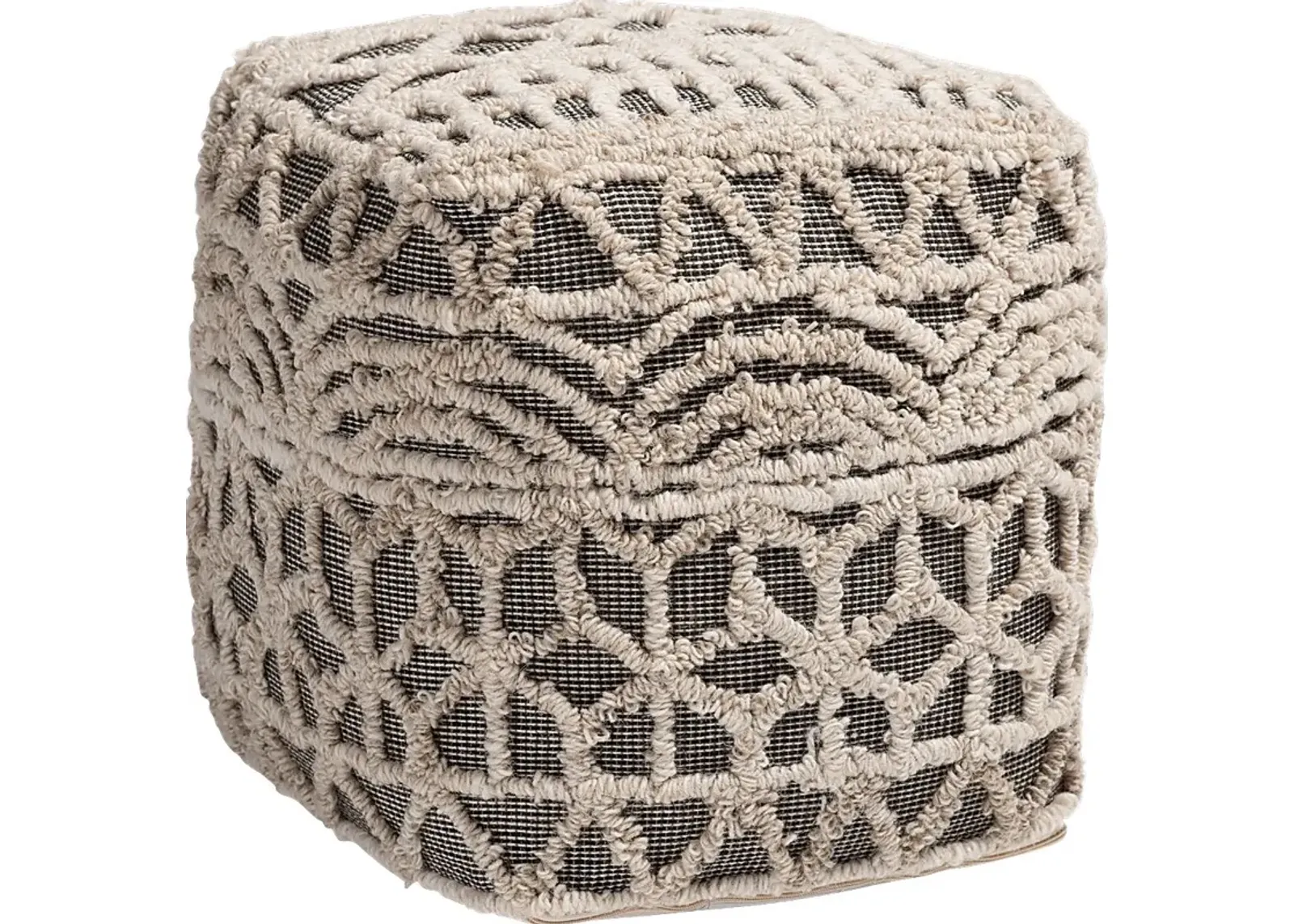 Artesian Court Beige Pouf