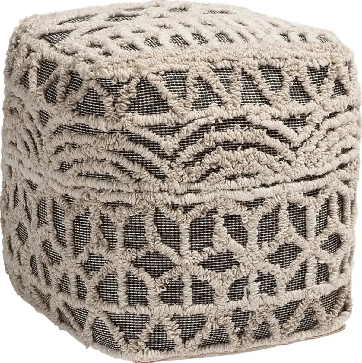 Artesian Court Beige Pouf