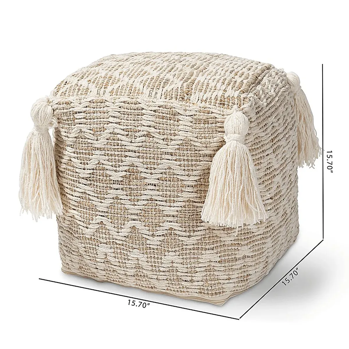 Kentmont Lane Natural Pouf